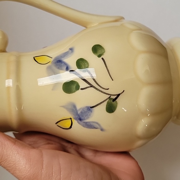 VINTAGE Blue and Yellow leaves Pitcher Jug. - Picture 3 of 9